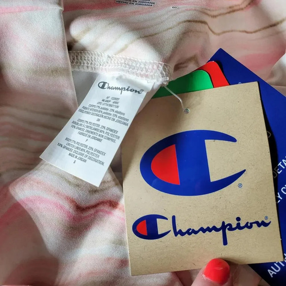 NWT Champion Pink Marble High-Rise Leggings Women's Size Small - Picture 5 of 12